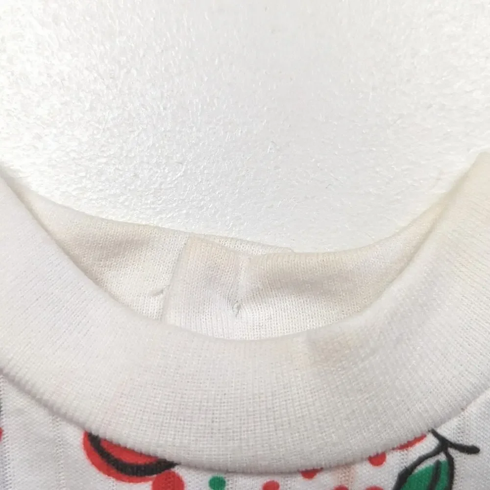 Vintage Doe Spun Bubble Baby Girls Size 6-9m Cherry Bib
